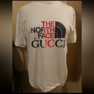 The North Face White and Black Graphic Tee